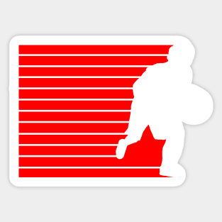 basketball attack (white) Sticker